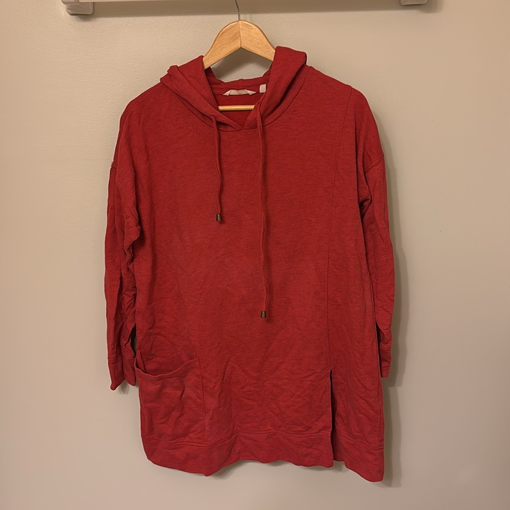 Soft Surroundings Red Tunic Hoodie - Size M
